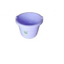 50L Round Plastic Wash Basin - sky blue