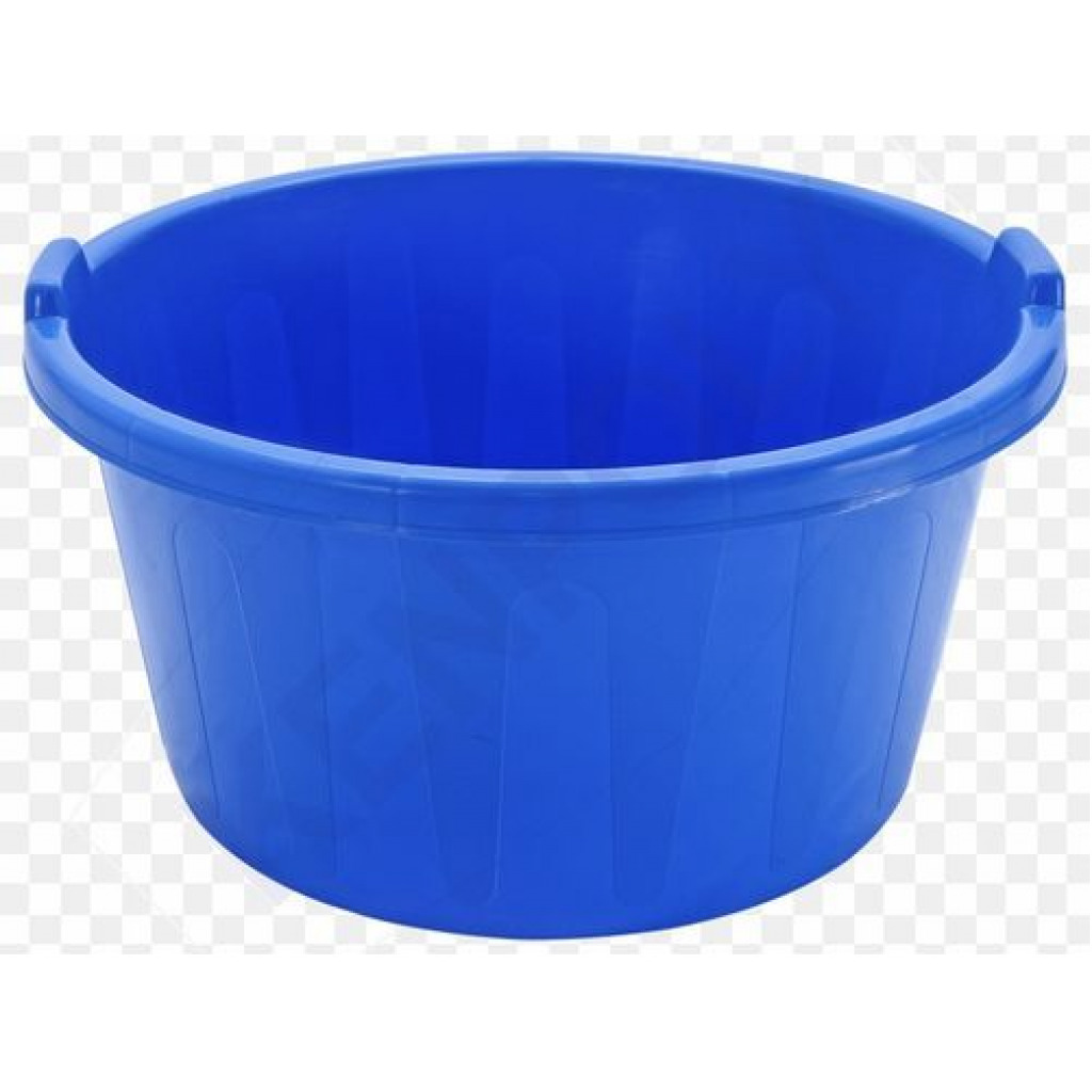 60L Round Plastic Wash Basin -Green , Blue