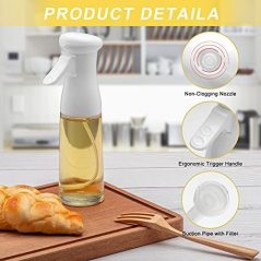 200ml Glass Cooking Vinegar Oil Sprayer Dispenser Bottle -Colorless