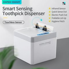 Smart Toothpick Holder Dispenser Infrared Sensor Box For Home Restaurant, white