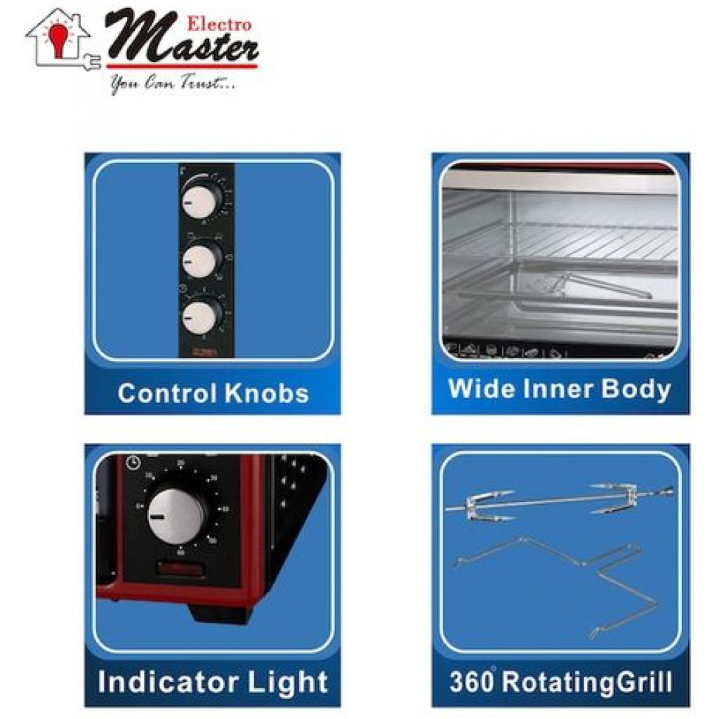 Electro Master 50L Oven - EM-EO-1145 - 50R -Black