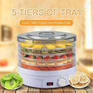 5 Layer Food Fruit Dehydrator Storage Machine - White.
