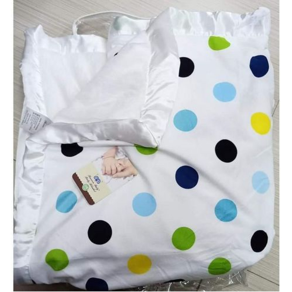 Warm Heavy Super Soft Baby Shawl Baby Receiver – White, Blue Baby Boys Receiving Blankets TilyExpress