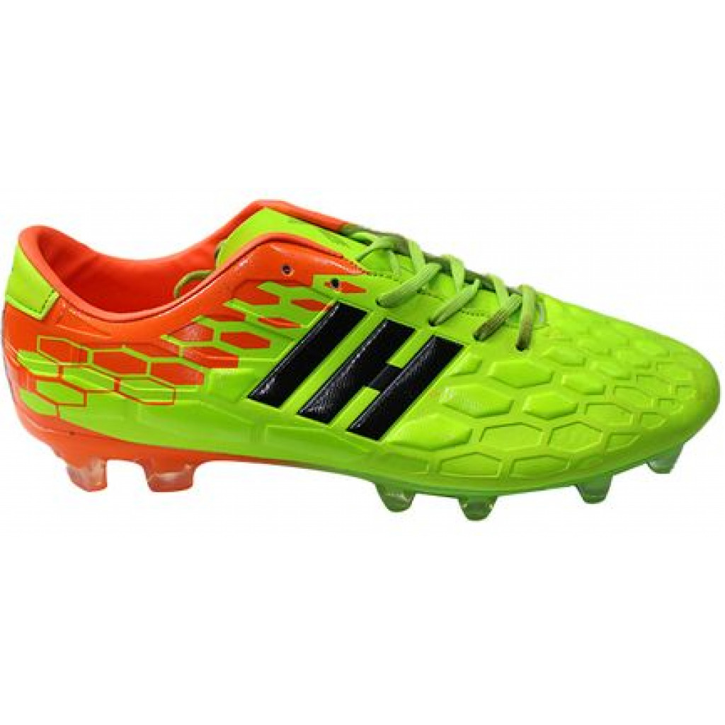 Men's Soccer Cleats - Light Green, Orange