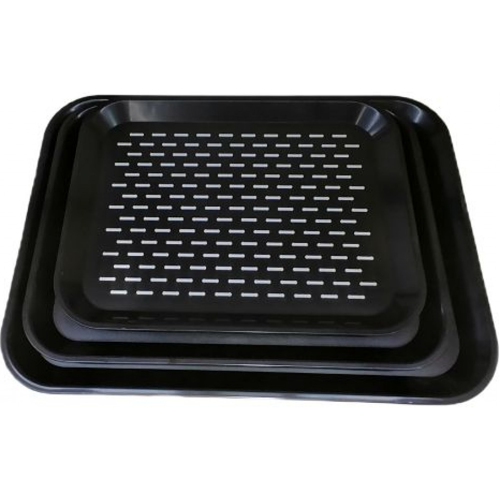 3 PCS Of Rubber Non-slip Serving Trays Platters- Multi-colours Serving Trays TilyExpress 5