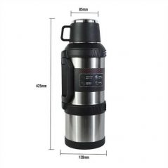 4L Stainless Steel Thermos Bottle Travel Water Kettle Vacuum Flask, Silver Vacuum Flask TilyExpress 3