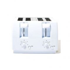 Saachi 4 Slice Stainless Steel Bread Toaster - White