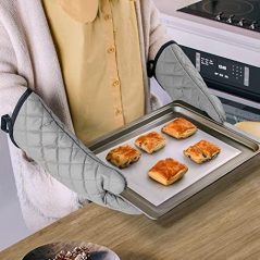 Oven Mitts 1 Pair Of Cloth Heat Resistant Kitchen Oven Gloves- Multi-colours