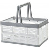 Foldable Storage Basket Kitchen Fruit Toy Holder Cosmetic Container Shelf Box-White