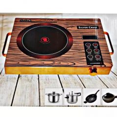 Silver Crest Automatic Digital Infrared Cooker Stove Hot Plate Portable Single Burner, Brown