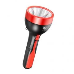 Plastic Aluminum Cup LED Light Rechargeable Torch Flashlight - Red