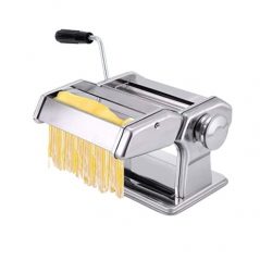 Pasta Maker Roller Machine, Manual Spaghetti, Noodles Maker Cutter-Silver