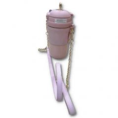 Fancy Portable Thermos Travel Mug Flask Bag Cup-Pink.