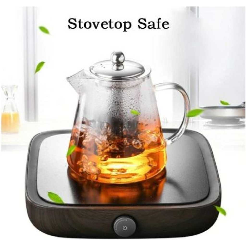 350ml Glass Kettle Teapot With Strainer Filter Infuser-Colorless