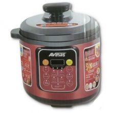 AVINAS 6L Electric Rice Pressure Cooker Saucepan Steamer-Maroon