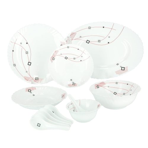 Royalford Opal Ware Dinner Set, 33 Pcs, RF8982