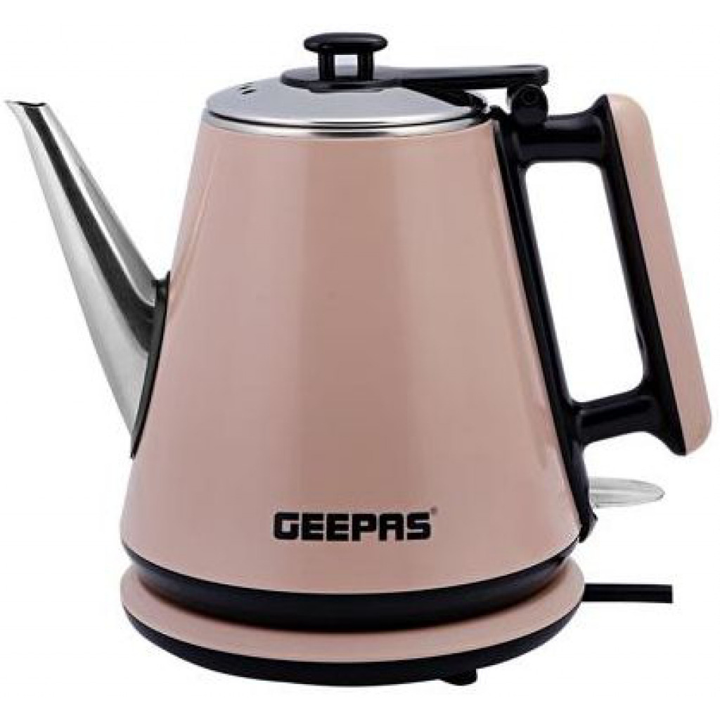 Geepas GK38012 Double Layer Electric Kettle 1.2L - Stainless Steel