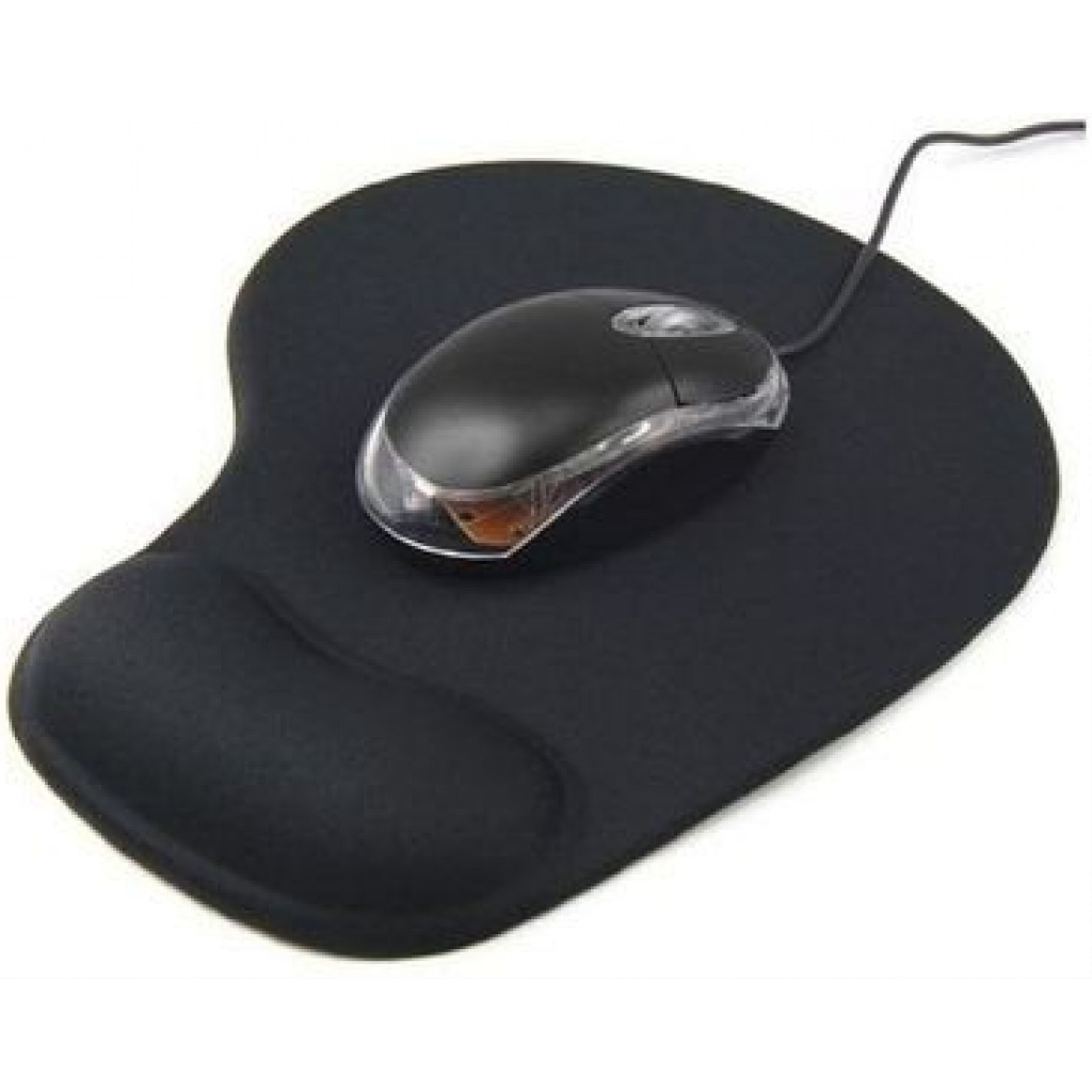 Soft Mouse Pad With Wrist Support – Black Mouse Pads TilyExpress
