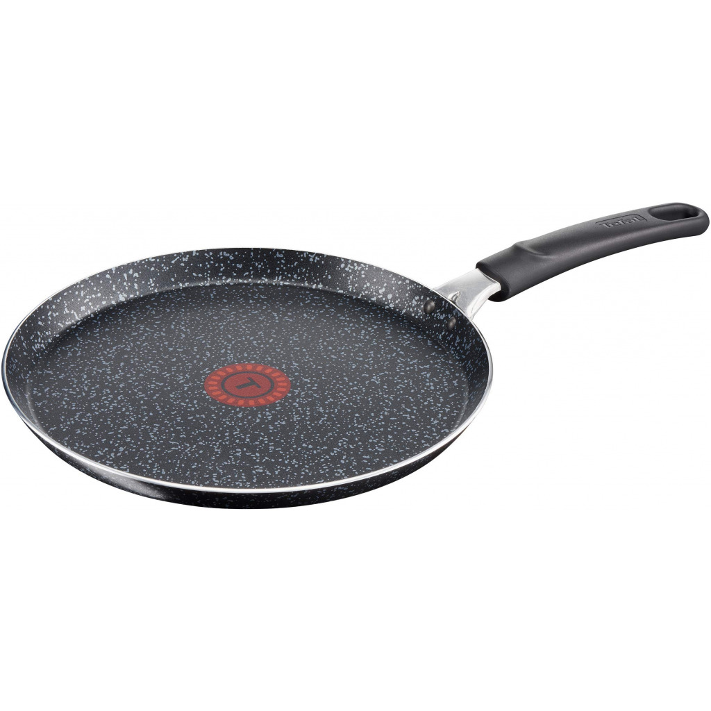 Tefal Origins Crepe Pan 25 cm Speckled Pancake, Roti Bread, Egg,Chapati Frying Pan Black All Heat Sources Except Induction B3701002