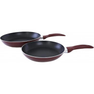 Royalford RF1754 Fry Pan - Set of 2 Pieces, Red