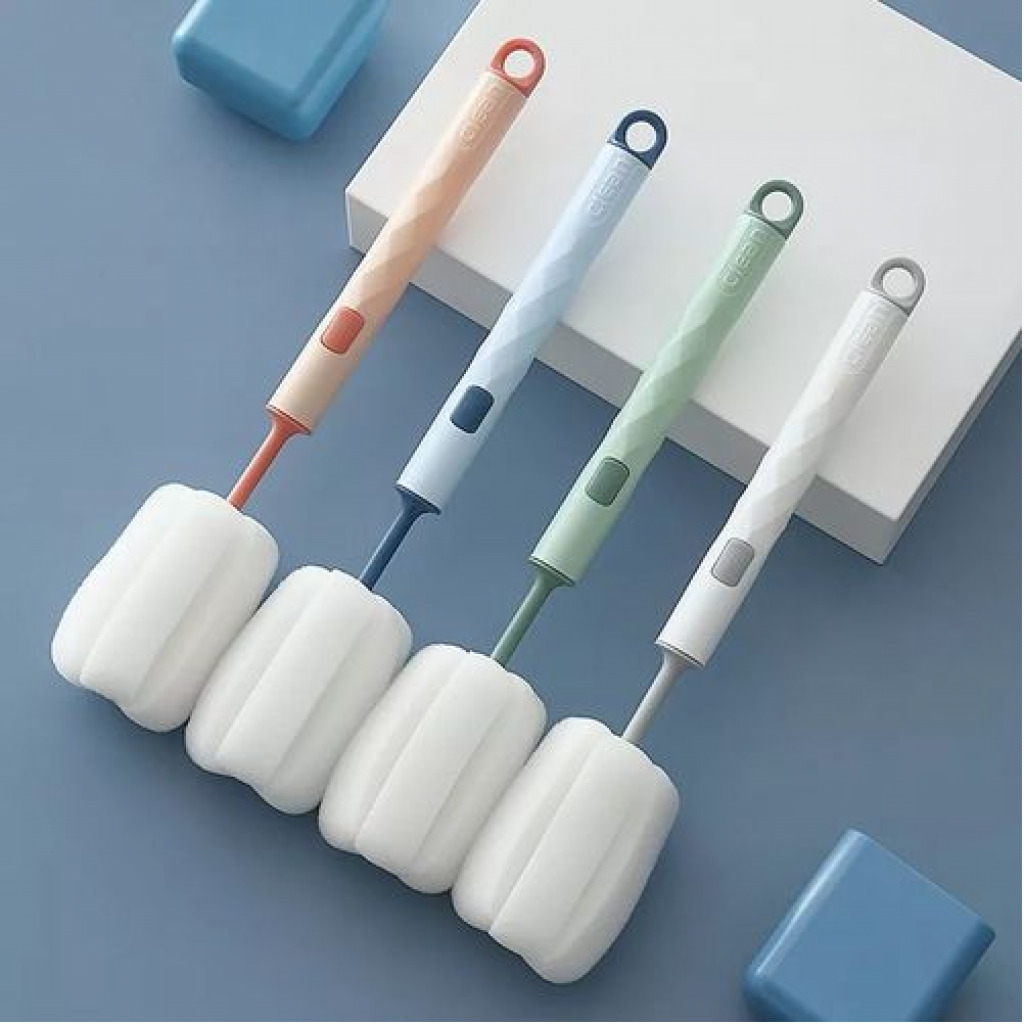 2 Pc Sponge Cleaning Dish Bottle Glass Cup Scrubber Brush- Multi-colour. Kitchen Tools & Accessories TilyExpress 2