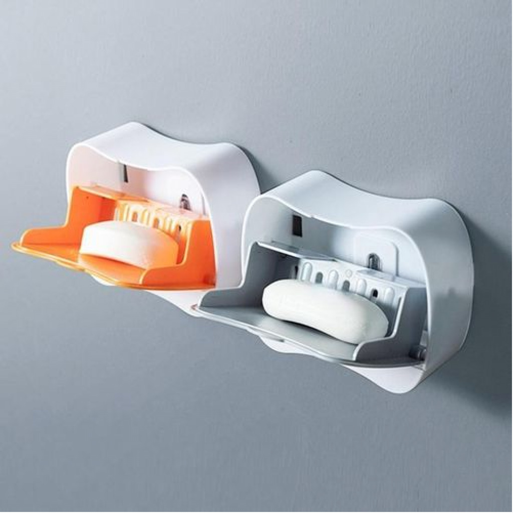 Wall Mounted Kitchen, Bathroom Soap Dish Holder -Multi-Colours