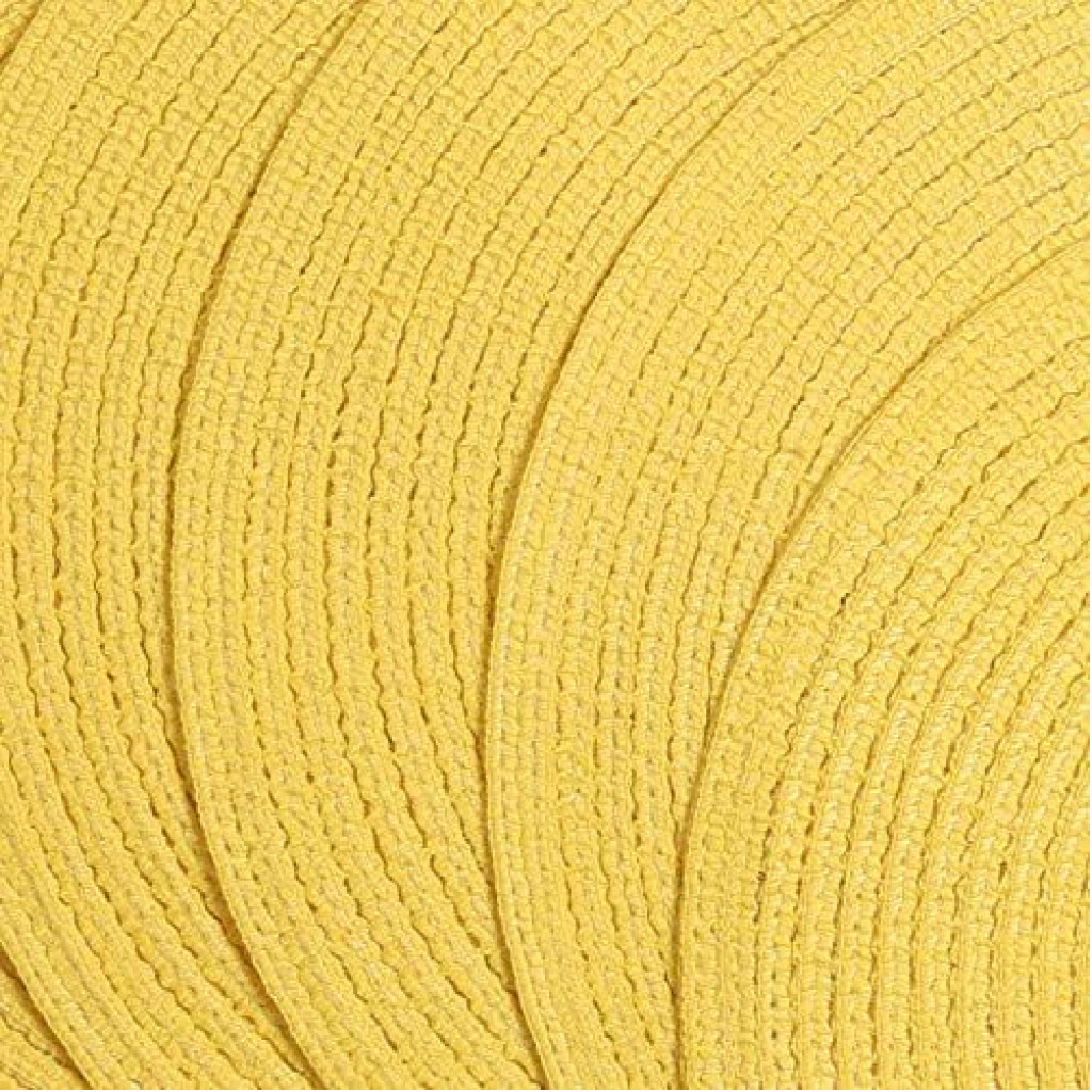 6 Round Decorative Placemats Table Mats- Light Yellow