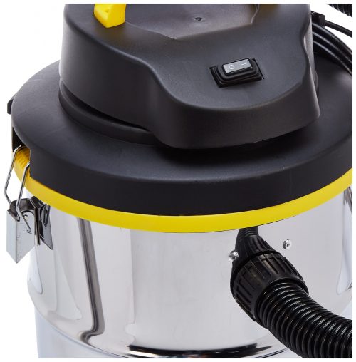 Geepas GVC19011 2300W 2in1 Blow and Wet & Dry Vacuum Cleaner 23L Steel Drum Tank with Powerful Copper Motor 2Year Warranty, Silver