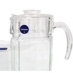 Luminarc Unique Jug Pitcher And Quality 6 Drinking Glasses-Transparent Glassware & Drinkware TilyExpress 2