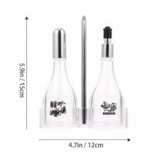 2 Pcs Acrylic Vinegar Oil Dispenser Sauce Sprayer Bottle Set -Colourless Oil Sprayers & Dispensers TilyExpress