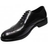 Men's Lace-up Oxford Leather Gentle Shoes - Black