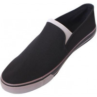 Men’s Slipon Plimsolls Shoes – Black Men's Loafers & Slip-Ons TilyExpress 5
