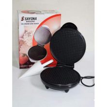 Sayona Electric Waffle, Ice Cream Cone Maker Machine, Egg Rolls Baking Pan -Black Sandwich Makers & Panini Presses TilyExpress
