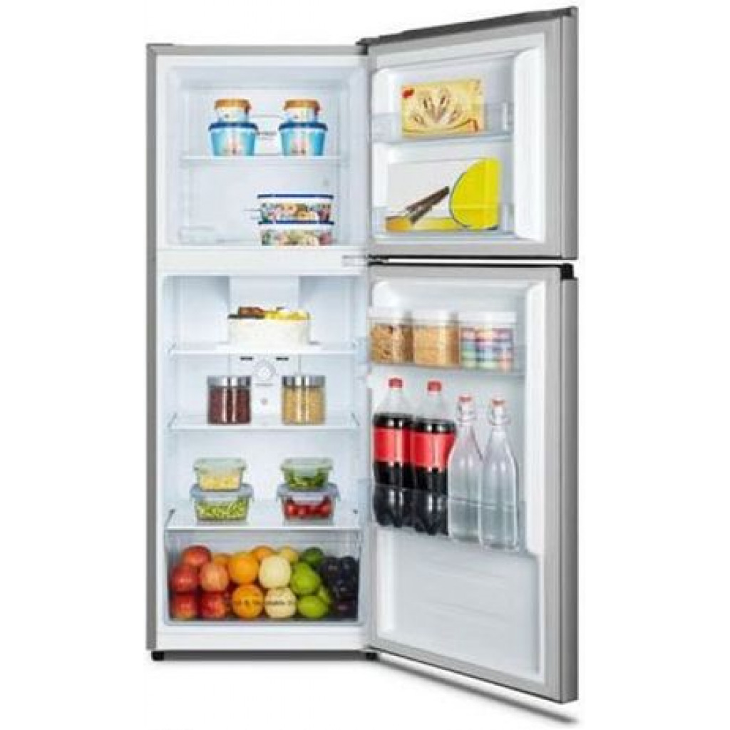 Hisense 266 - Litre Fridge RT266N4DGN; Double Door Top Mount Freezer Frost Free Refrigerator - Silver