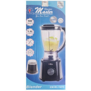 Electro Master EM-BL-1473 1.5L Unbreakable Jar Blender with copper motor – Black Countertop Blenders