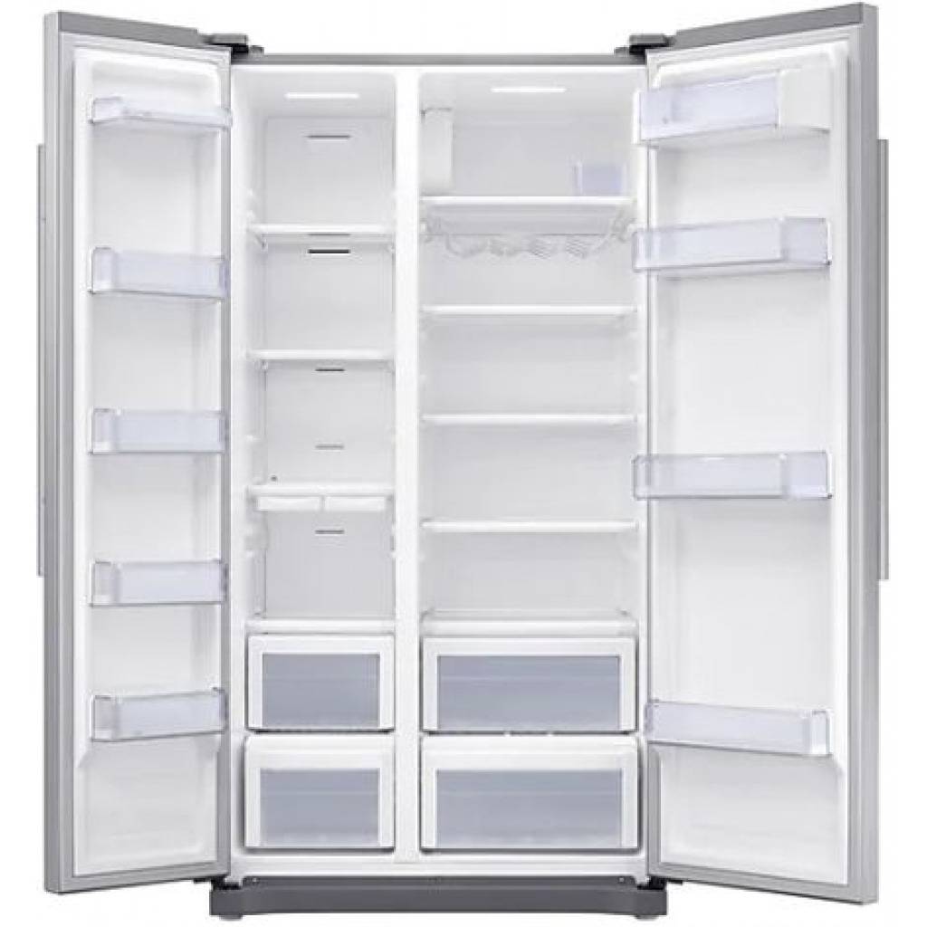 Samsung 540-Litres Fridge RS54N3A13S8 SBS ; Side-By-Side with Digital Inverter Technology, Frost Free Refrigerator - Inox