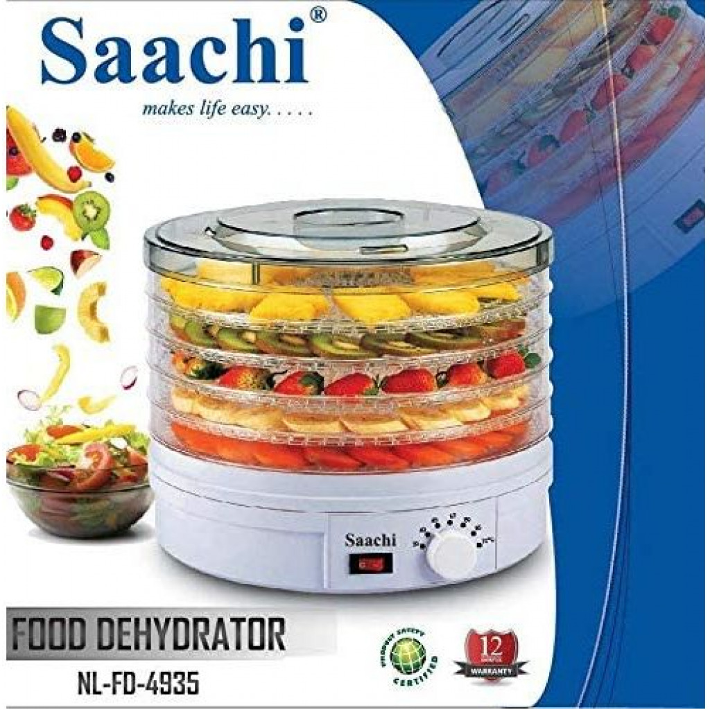 Saachi 5 Tray Fruit, Food Dehydrator - Multi-colors