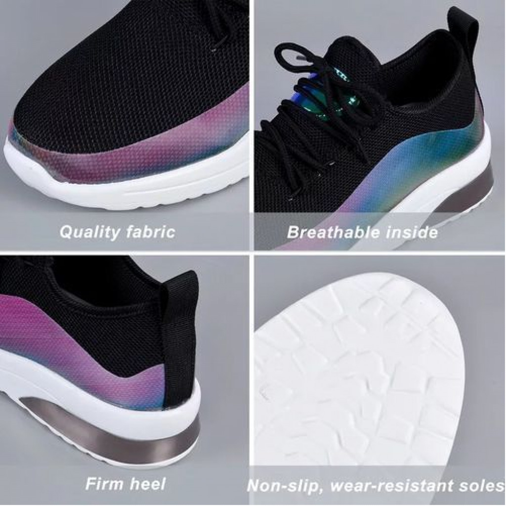 Ladies Fashion Sneakers - Black