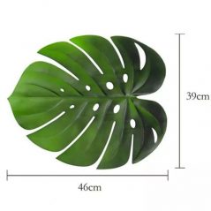 6 PC Leaf Basket Leather Placemat For Dinner Table, PU Woven Table – Green Tabletop Accessories TilyExpress 2