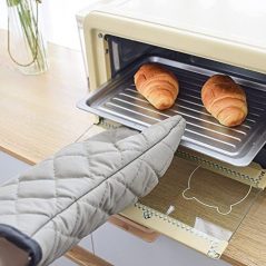 Oven Mitts 1 Pair Of Cloth Heat Resistant Kitchen Oven Gloves- Multi-colours