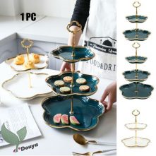 3-Tier Cookie Cake Stand Serving Platter Tray -Emerald Green Cake Stands TilyExpress