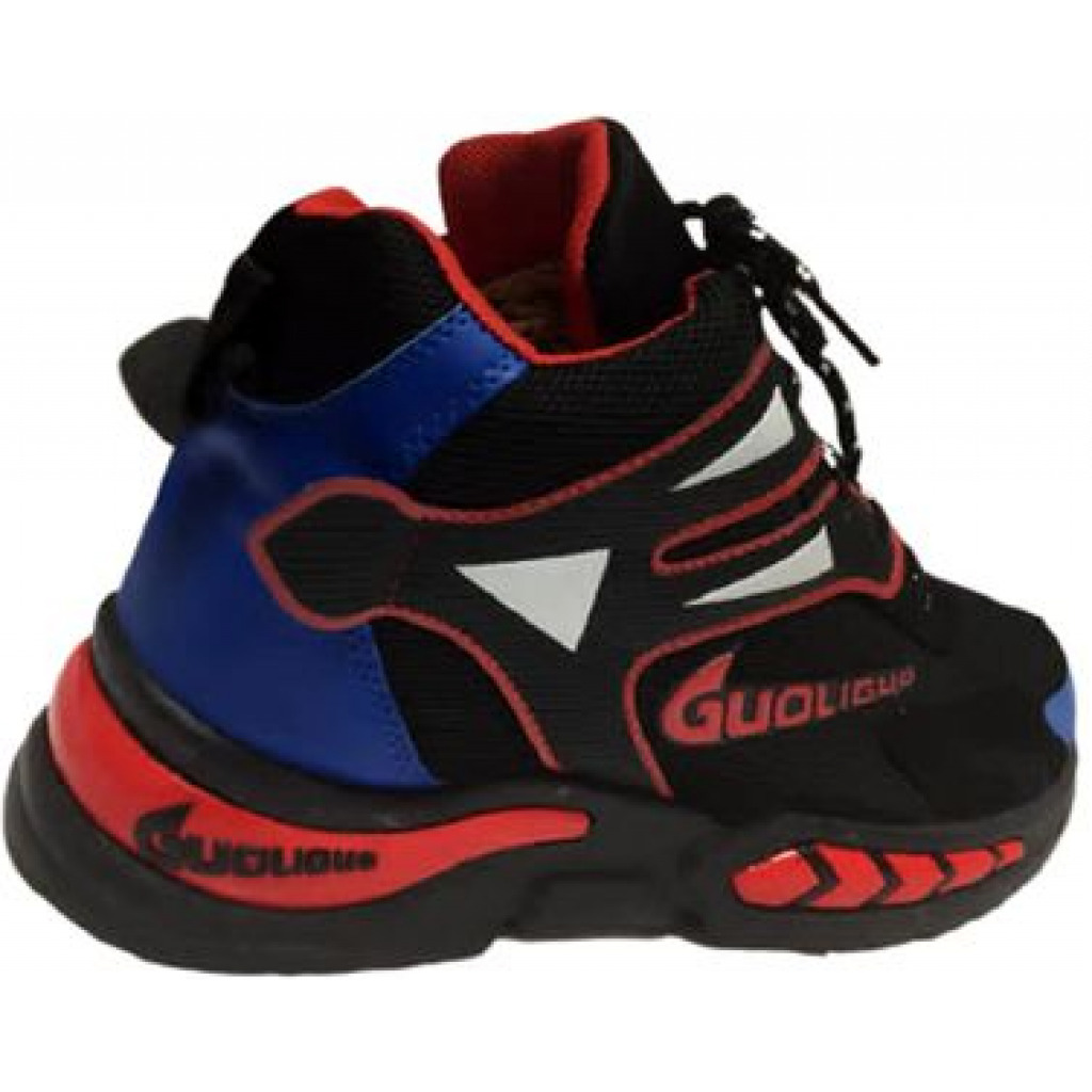 Men's Lace Up Shoes - Black,Red,Blue