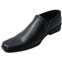 New Men's Genuine Leather Formal Gentle Shoes - Black