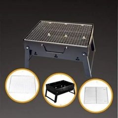 BBQ Portable & Foldable Charcoal Barbecue Grill – Black Contact Grills TilyExpress 5