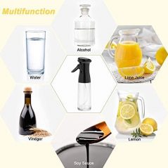 200ml Glass Cooking Vinegar Oil Sprayer Dispenser Bottle -Colorless