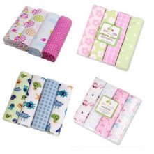 4Pcs Cotton New Born Baby Receiving Bedsheets