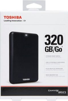 Toshiba - Canvio Basics Portable E05A032BAU2XK 320 GB 2.5" External Hard Drive - Black