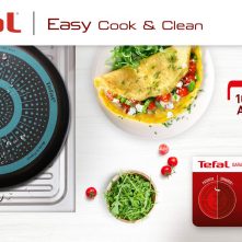 Tefal Easy Cook & Clean B5541102 Non-Stick Crepe Pan, Pancake, Roti Bread, Egg,Chapati Frying Pan 28cm Suitable for All Heat Sources Except Induction, Aluminium Pancake