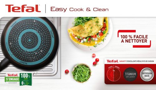 Tefal Easy Cook & Clean B5541102 Non-Stick Crepe Pan, Pancake, Roti Bread, Egg,Chapati Frying Pan 28cm Suitable for All Heat Sources Except Induction, Aluminium Pancake