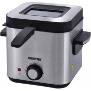 Geepas GDF36015 Compact 2180W Powerful 3L Deep Fryer With Overheat Protection & Chrome Plated Basket – Silver